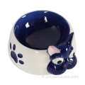 Logo personnalisable Anti Slip Ceramic Pet Dog Dog Bowl